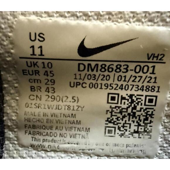 Nike AIR MAX EXCEE Mens Size 11 Grey/Orange Sneakers‎ Shoes - Picture 6 of 9